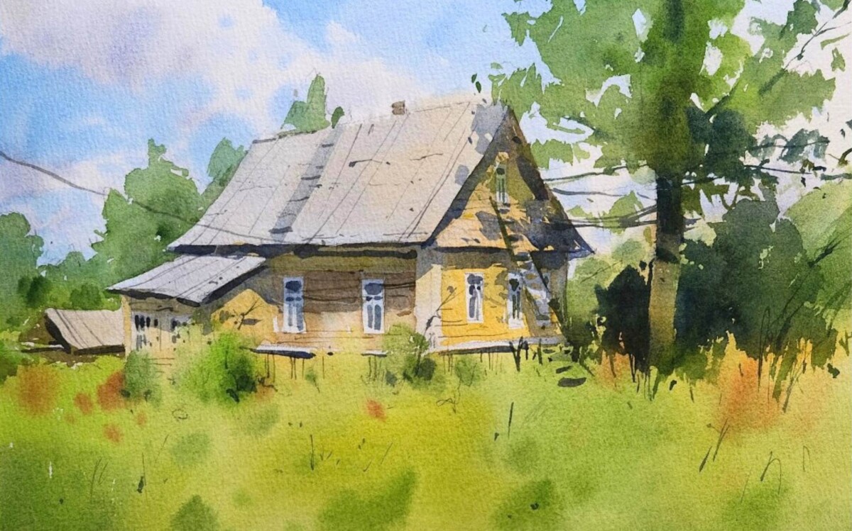 Летние пейзажи акварелью